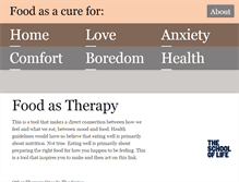 Tablet Screenshot of foodastherapy.org